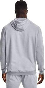 Sweat-shirt à capuche gris clair pour homme, coupe classique, en molleton français, vêtement décontracté avec poche avant, logo sur la manche gauche - Product Image 3