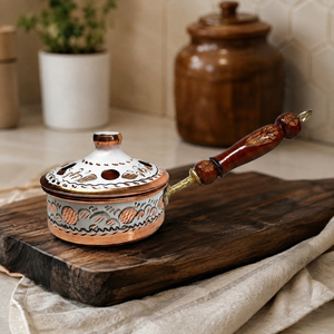 Handcrafted Copper Brass Incense <b>Burner</b> Wooden Handle Bakhoor <b>Burner</b> Oud <b>Burner</b> Charcoal Censer Home Decor OEM ODM Gift - Product Image 3