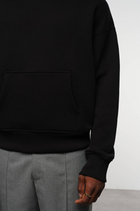 Sweat-shirt à capuche pour homme, anti-rides, en coton premium, streetwear, logo personnalisé, OEM ODM, vente en gros, vêtements décontractés - Product Image 6