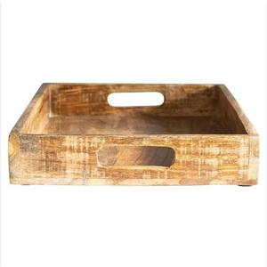 Modern Wooden Serving Tray for Dining Kitchen & Home Decor-Stylish Durable Food & Drink <b>Platter</b> for Parties - Product Image 2