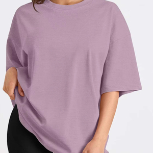 Camiseta de Mujer, Corte Regular, Casual, Manga Corta, Color Sólido, Algodón Suave, Primavera, Ecológica, Transpirable, Secado Rápido, Personalizable, Estilo Urbano - Product Image 1