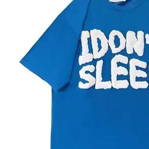 Camiseta de Hombre de Primera Calidad, 100% Algodón, Ecológica, Transpirable, con Estampado Puff, Cuello Redondo, Corte Regular, con Logotipo/Colores Personalizados - Product Image 2