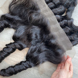 Couleur noire naturelle Bouncy Curly Texture 100% Prix d'usine Super Double Drawn Beautiful Human Hair Bundle - Product Image 3