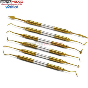 Kit de 6 spatules manuelles en acier inoxydable allemand pour composites dentaires, réutilisables, instruments médicaux pour le remplissage - Product Image 4