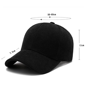 Classic <b>Black</b> 6-Panel <b>Baseball</b> <b>Cap</b> Adjustable Cotton Plain Hat Unisex Casual Wear Adult Solid Color Four Seasons Style - Product Image 6