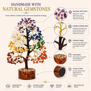Árbol de Cristal en Oferta, Árbol de la Abundancia/Dinero/Fortuna, Regalo de Cumpleaños para Mujer, Cristales Naturales Coloridos que Aportan Energía Positiva y Dinero - Product Image 5