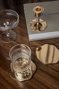 Handmade Beverage Mat Metal Design Elegant Coffee <b>Mug</b> Protection Decorative Home Restaurant Table Accessory Collection - Product Image 5