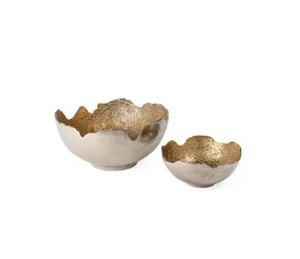 Elegante Tazón de Servir de Metal de Lujo, Tazón de Acero Inoxidable para Alimentos, Vajilla Elegante para Mesa de Comedor, Plato para Servir Ensaladas y Frutas, Adorno para Mesa del Hogar - Product Image 1