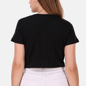 High Performance Lightweight Best Service Breathable Slim Fit Short Sleeve Reasonable Price Custom Logo Printed Women Crop Top - Product Image 2