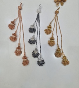 Tapiz de cristal con forma de hoja bohemia y patrón de loto, adorno para el hogar y la sala de estar - Product Image 3