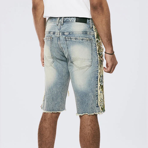 Shorts de Mezclilla Casuales de Corte Regular para Hombre, Estilo Nuevo, Hechos a Medida, Color Sólido, Venta al Por Mayor - Product Image 3