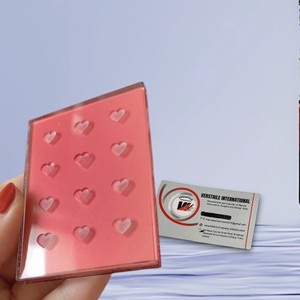 Placas de Pestañas Profesionales con Diseño de Corazón de Diamantes, Marca Privada, Reutilizables, Ecológicas, de Acrílico, para Extensión de Pestañas - Product Image 3