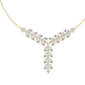 Pendentif de mariée en or rose 14 carats avec diamant de laboratoire en forme de poire/rond pour femme |   Nouveau diamant cultivé - Product Image 5