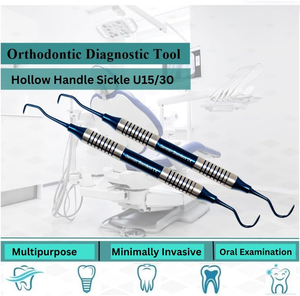 Professional U15/30 Dental Sickle Scaler | Premium Blue Titanium Coated Double Ended Teeth Cleaning Scraper | Ultra Lightweight - Product Image 5