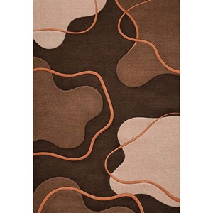 Tapis de luxe géométrique neutre marron en laine tuftée à la main, tapis moelleux moderne pour salon, chambre à coucher, décoration intérieure nordique - Product Image 6