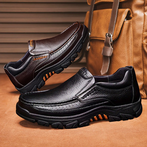 2026 Autumn <b>New</b> Arrival Men's Snake <b>Skin</b> Print Slip-On Loafers Premium Casual Leather Shoes - Product Image 1