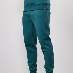 Pantalones Deportivos Unisex de Algodón Color Verde Azulado, Cintura Elástica, Corte Regular, Largos, para Invierno, 100% Algodón, Peso Medio - Product Image 1