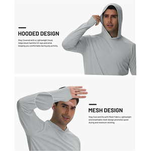 Men’s Sun Protection Hoodie – Lightweight UV Blocking Activewear - Product Image 4