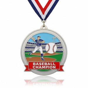 Medalla de Béisbol de Zinc con Esmalte Suave Personalizada, Premio Guante de Oro MVP para Eventos Deportivos, con Impresión UV - Product Image 3