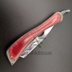 100% Natural Wood Handle Stainless Steel <b>Single</b> <b>Blade</b> Men's Shaving Classic Cut Throat Straight <b>Razor</b> With Custom Logo - Product Image 3