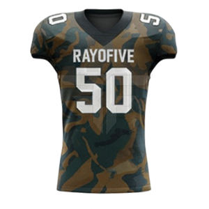 Camiseta de fútbol americano para hombre, de alto rendimiento, transpirable, de malla de poliéster, unisex, personalizable, con bordado. - Product Image 4