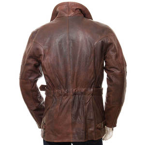 Chaqueta de Cuero Personalizable para Hombre, Estilo Urbano, de Alta Calidad, Impermeable, Resistente al Viento, Transpirable y de Secado Rápido, Sostenible - Product Image 2