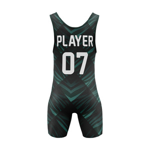 Singlet de Lucha Libre Estadounidense Personalizado para Hombre, Impresión Digital, Spandex/Poliéster, 200gsm, Transpirable, Ligero, Elástico, de Secado Rápido y Duradero - Product Image 6
