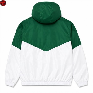 Ensemble survêtement coupe-vent color block avec veste à capuche zippée et short, tenue de sport légère, vêtements de course, ensemble short en nylon - Product Image 3