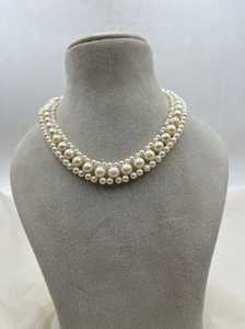 Collar de Perlas de Agua Dulce Blancas de un Solo Hilo, Gargantilla Clásica de Perlas Redondas, Joyería Fina para Novias, Suministro al por Mayor Personalizado B2B - Product Image 2