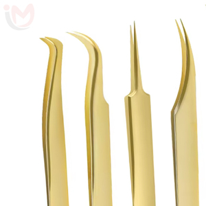 Juego de Pinzas de Acero Inoxidable de Alta Precisión para Pestañas Postizas, Pinzas Especiales para Injerto de Pestañas para Principiantes y Maquilladores Profesionales - Product Image 4