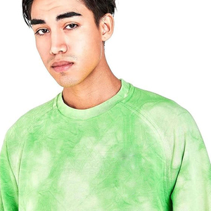 Sudadera de Hombre Oversize con Cuello Redondo y Estampado Tie-Dye, de Algodón Tejido, Estilo Casual, Verde, para Verano - Product Image 5