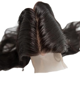 Alta calidad 5x5 cierre Remy Hair Topper Blackstraight Color de cabello natural sin bordes hermosa parte superior recta de Vietnam - Product Image 1