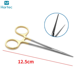 Pinzas de Pesca de Acero Inoxidable con Recubrimiento Dorado, Pinzas Hemostáticas de Punta Recta con Bloqueo, Herramienta para Quitar Anzuelos, Equipo de Pesca - Product Image 5