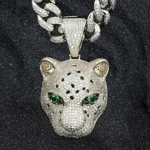 Luxury Hip Hop VVS Moissanite Jewelry Pendant <b>Necklace</b> Custom Bling Bling Iced Animal <b>Solid</b> <b>Silver</b> Plated Diamond Pendant - Product Image 5