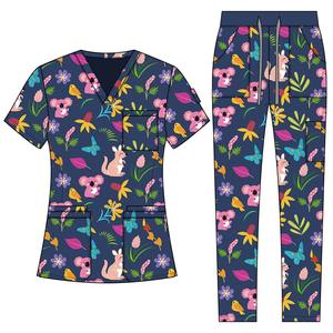 Uniformes Médicos Cómodos y Divertidos al por Mayor, Uniformes de Enfermería con Estampado, Conjunto de Camiseta Estilo Hospitalario para Hombres y Mujeres - Product Image 1