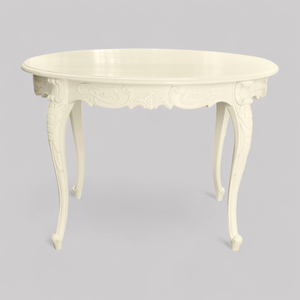 Table Ronde de Style Classique en Teck Sculpté à la Main, Idéale pour le Salon et la Décoration Intérieure - Product Image 2