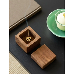 Porte-encens en bois fait main avec gravure arabe personnalisée, nouveau design - vente en gros - Product Image 3