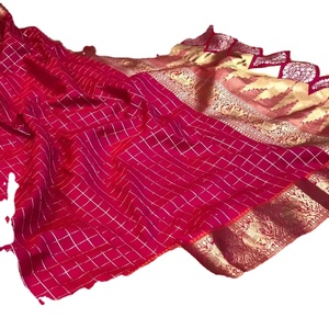 Nouveaux tissus de conception sari de mariage pur Jacquard avec travail Dari pour les femmes vente en ligne - Product Image 1