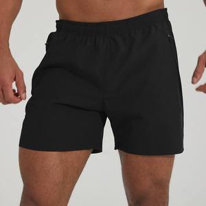 Shorts de course pour hommes de qualité supérieure fabriqués sur mesure, 100 % polyester, décontractés, mode estivale, couleur unie, taille mi-haute élastique, poches zippées - Product Image 3
