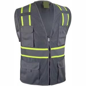 Reflective Safety Clothing Reflective Vest <b>Construction</b> Jacket High Visibility Strip Hi Vis <b>Work</b> Security Safety Vest - Product Image 2