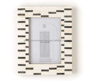 Marco de fotos y marco para cuadros con incrustaciones de hueso y logotipo personalizado de la India - Product Image 5