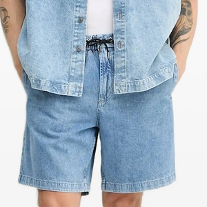 High Quality Summer Men's Casual Shorts Sets Wholesale Sleeve <b>T</b>-<b>Shirt</b> Denim Shorts Comfortable Knitted Fabric Quick Dry - Product Image 4