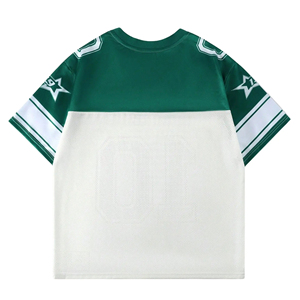 Maillot de football américain rétro en mesh respirant, personnalisé avec nom et numéro, 100 % polyester, prix usine. - Product Image 2