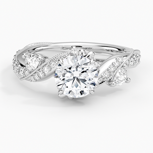 BOJ 4 Round Cut 925 <b>Silver</b> Pear Cut Side Stone Prong Set <b>Solitaire</b> Engagement <b>Ring</b> GRA Certified 2ct D Color VVS1 Anniversary - Product Image 1