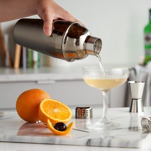 Heavy Duty 18 Oz Stainless Steel Gunmetal Cocktail Shaker with Built-in Strainer and Cobbler Cap for <b>Bar</b> <b>Tools</b> Bulk Wholesale - Product Image 4