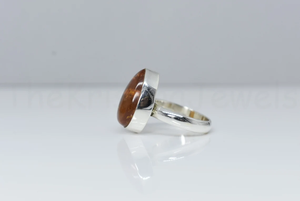 Anillo de plata con ámbar báltico, anillo de plata de ley 925, regalo de aniversario, boda, cumpleaños para ella - Product Image 5