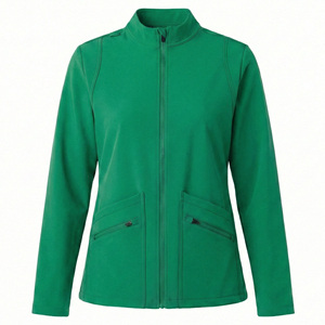 Customized Logo Colors Label Size <b>Scrub</b> Jackets Wholesale Rates Modern Zip Patch Pockets Performance Medical Coat <b>Scrub</b> Jackets - Product Image 5