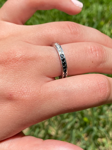 Bague Classique SV JEWELS Eternity Band avec Diamants Créés en Laboratoire, Sertissage Pavé, Plaqué Rhodium, Argent 925, Style Hip Hop, Certifiée IGI, pour Mariage - Product Image 4