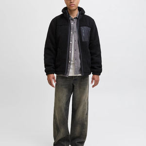 Chaqueta de Forro Polar Teddy con Cremallera, Cortavientos, Gruesa y Cálida para Invierno, Abrigo de Piel Sintética Oversize, Último Diseño, Abrigos Teddy Personalizados OEM al por Mayor - Product Image 4