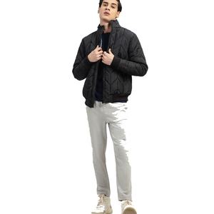 Veste d'hiver pour homme sur mesure de haute qualité, style bomber classique confortable en toile de coton, faible MOQ, vente en gros OEM - Product Image 2